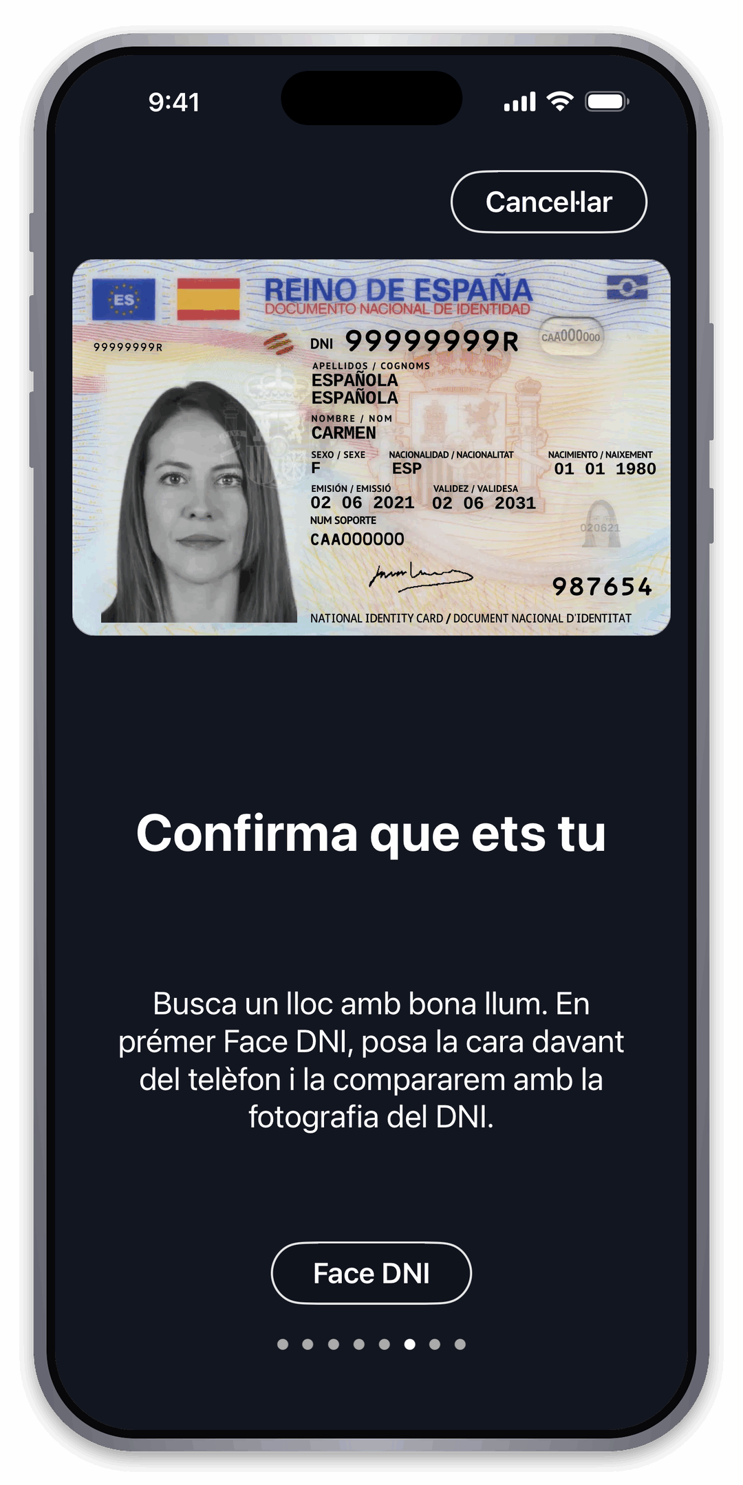 Confirma la teva identitat