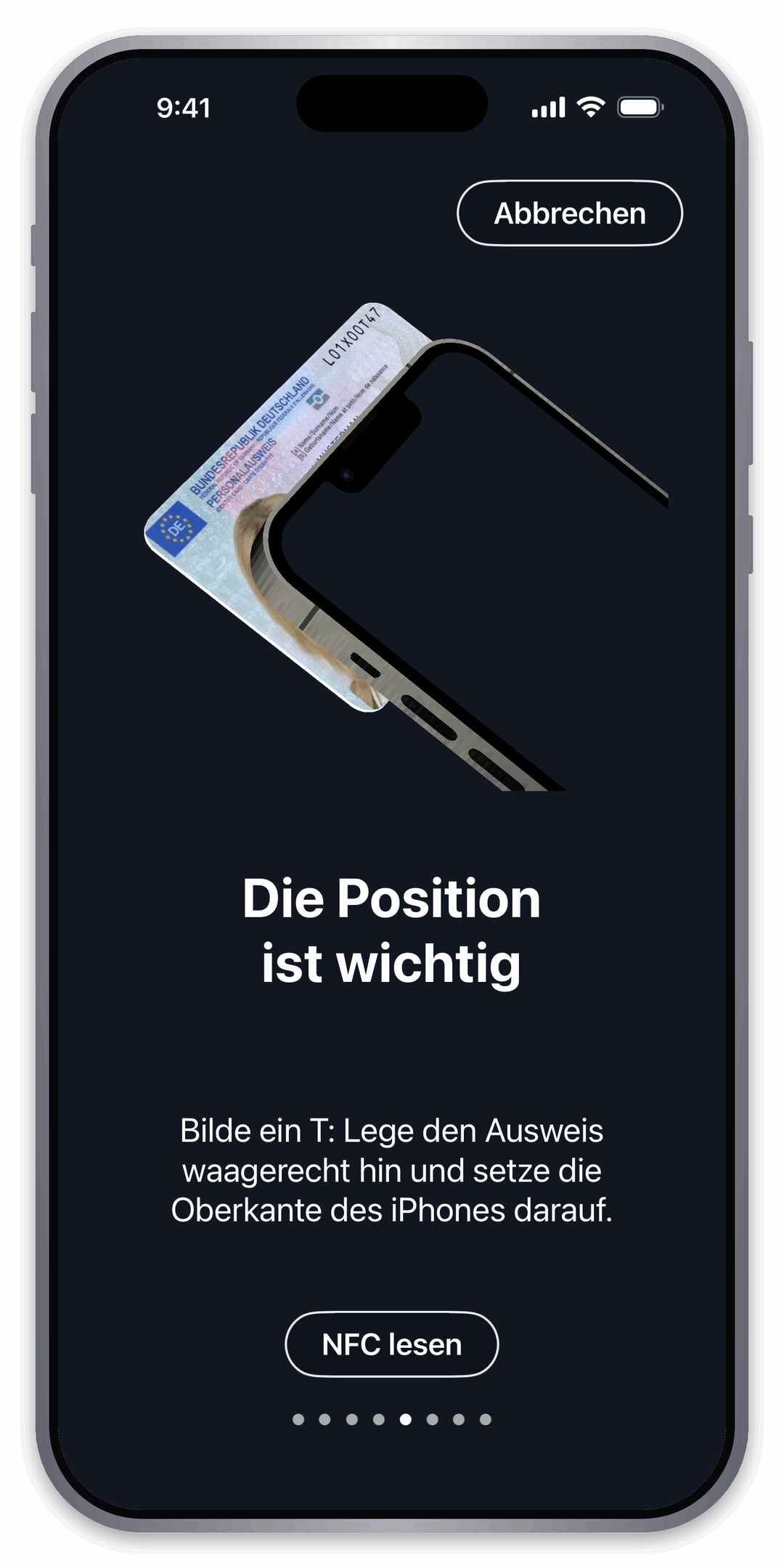 Personalausweis richtig positionieren