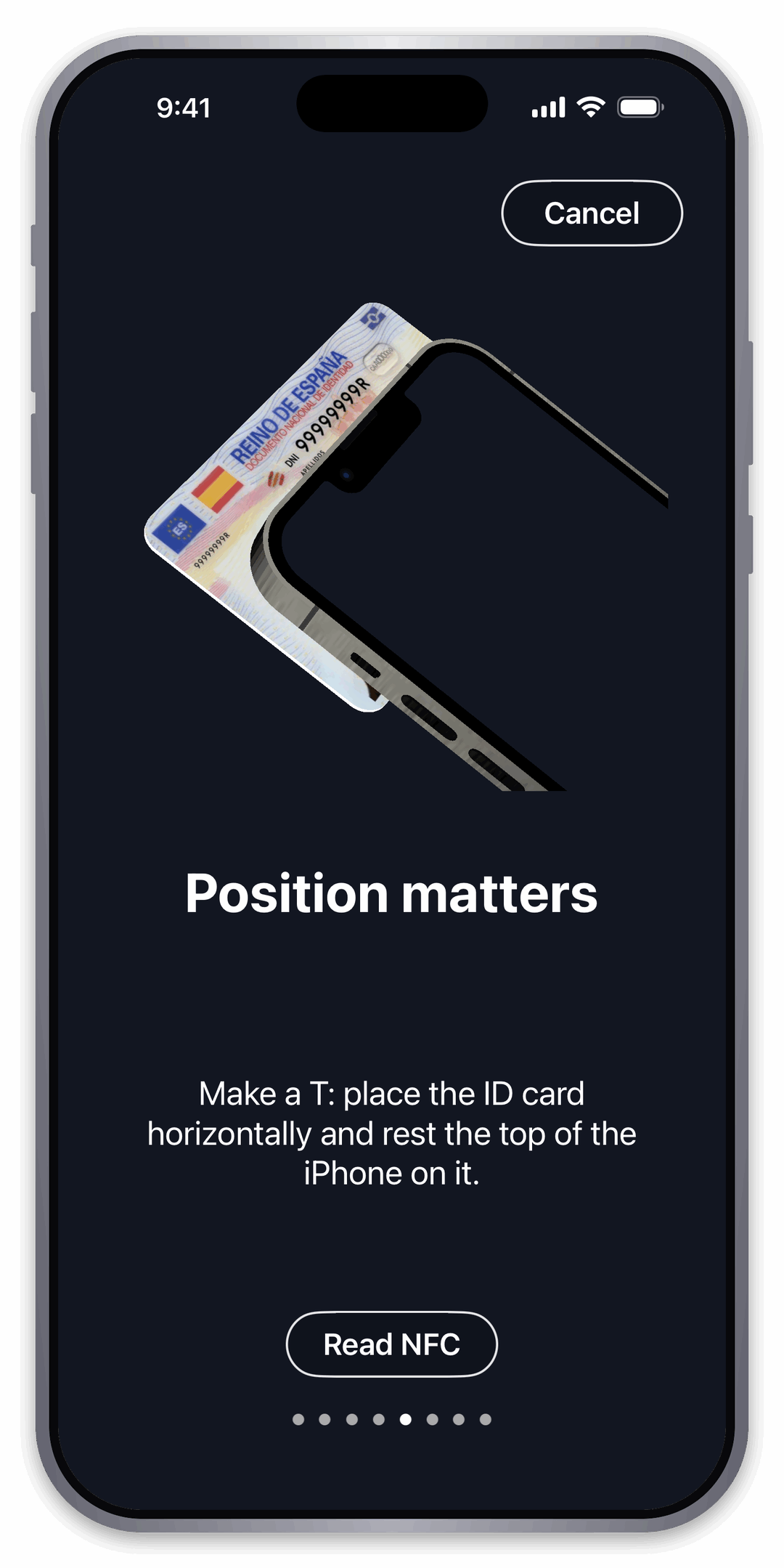 Position the card correctly