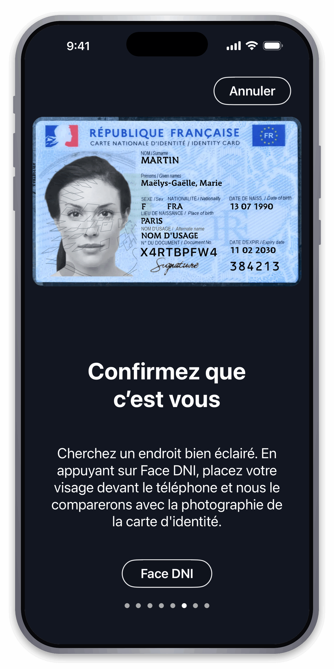 Confirmez votre identité