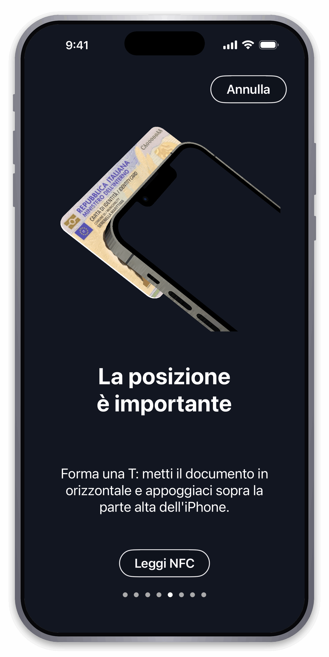 Posiziona correttamente la CIE