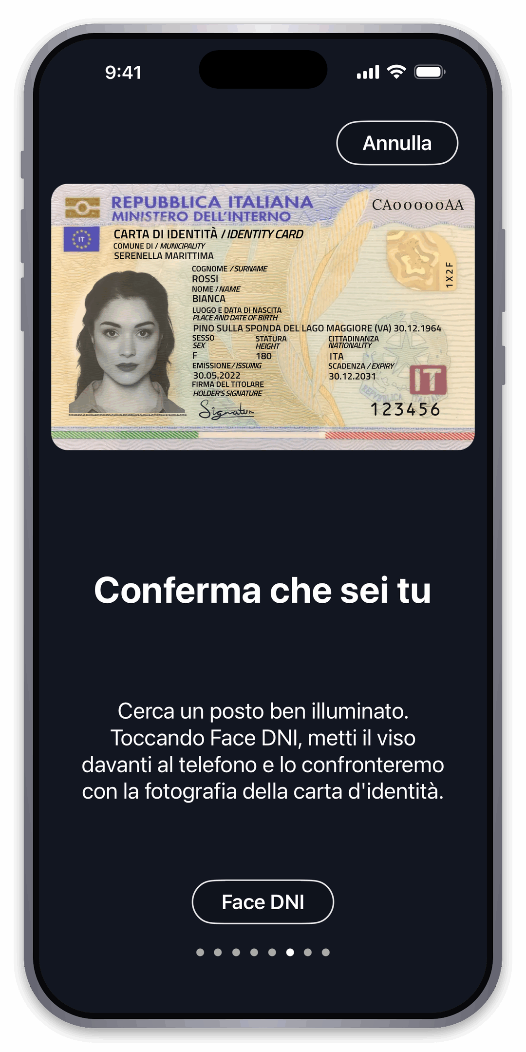 Conferma la tua identità